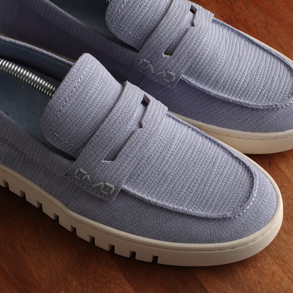 Vionic Loafers Womens SZ 9 Blue Uptown Penny Slip On Suede Comfort Casual Shoes - Picture 4 of 13